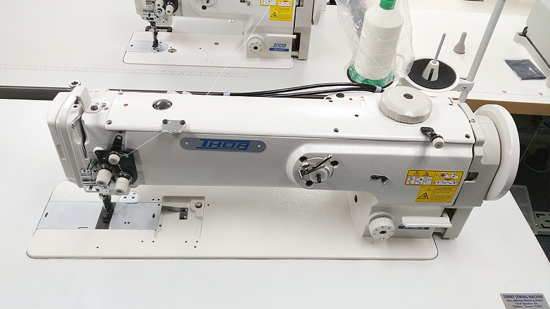 Double Needle Post Bed Walking Foot Sewing Machine