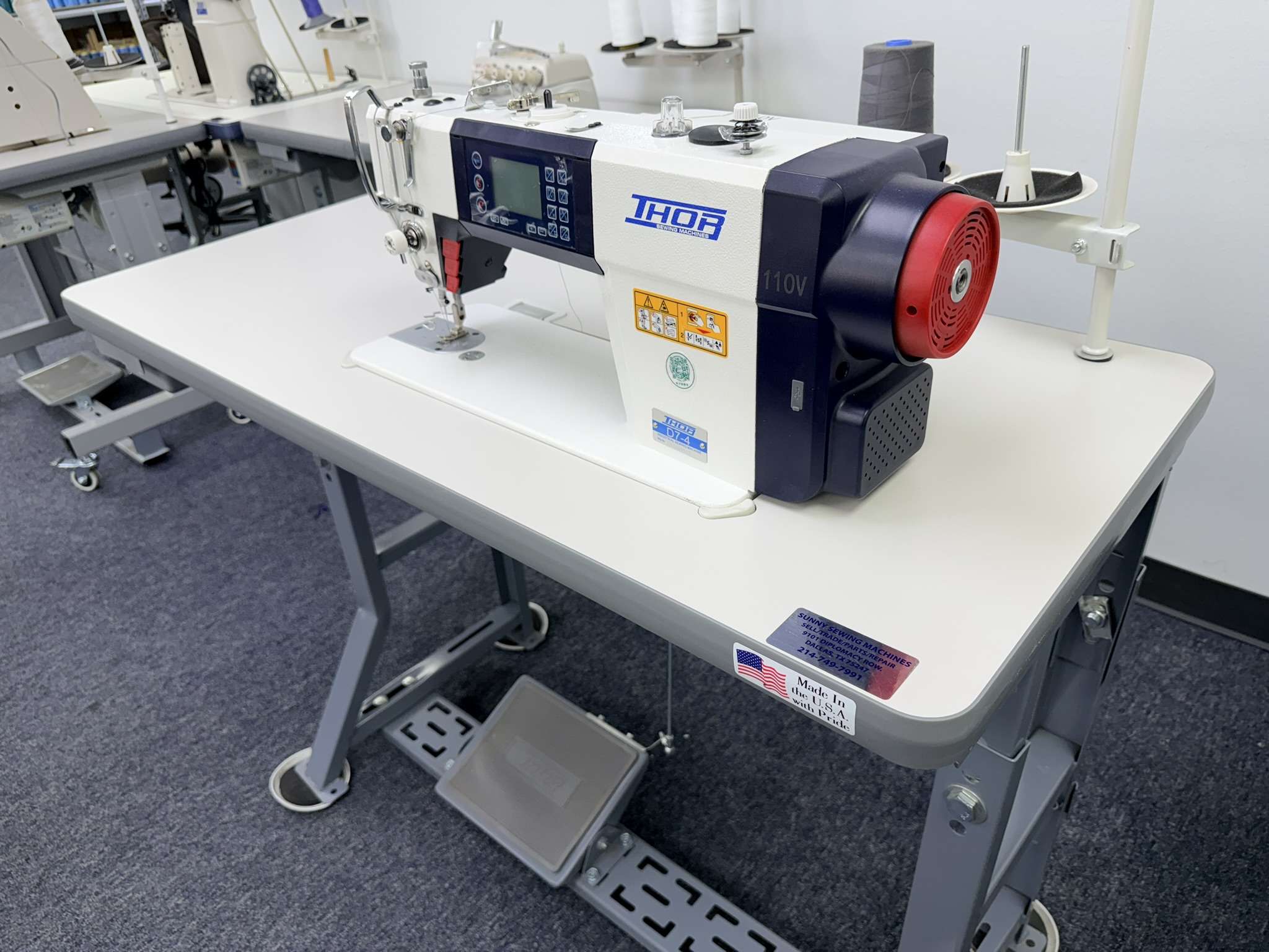 THOR D7-4 Automatic Single-Needle Lockstitch Sewing Machine Call For Price 214-749-7991. - Image 2
