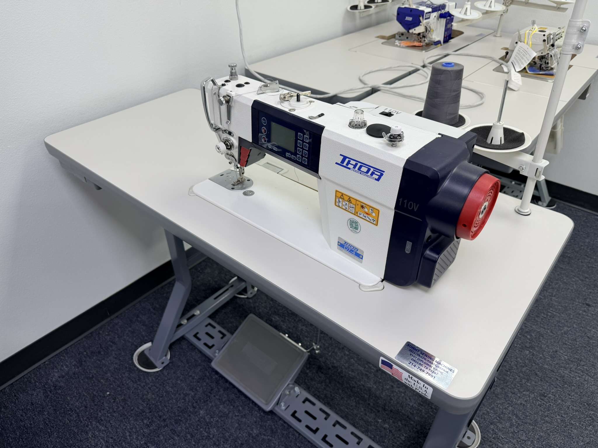 THOR D7-4 Automatic Single-Needle Lockstitch Sewing Machine Call For Price 214-749-7991. - Image 4