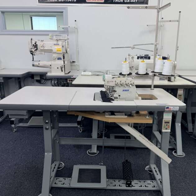 The Thor Re-6714 is a two-needle, four-thread industrial serger.